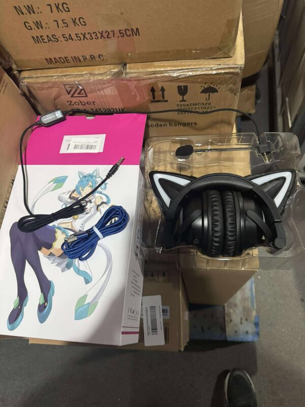 Wholesale 10 units-Wireless Cat Ear Headphones (12 Colour Changing) RRP - Image 2