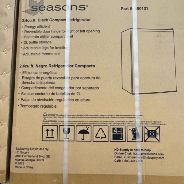 Wholesale 2.4 Cu. Ft. Compact Refrigerator
Brand New
288 units /Truck load - Image 3